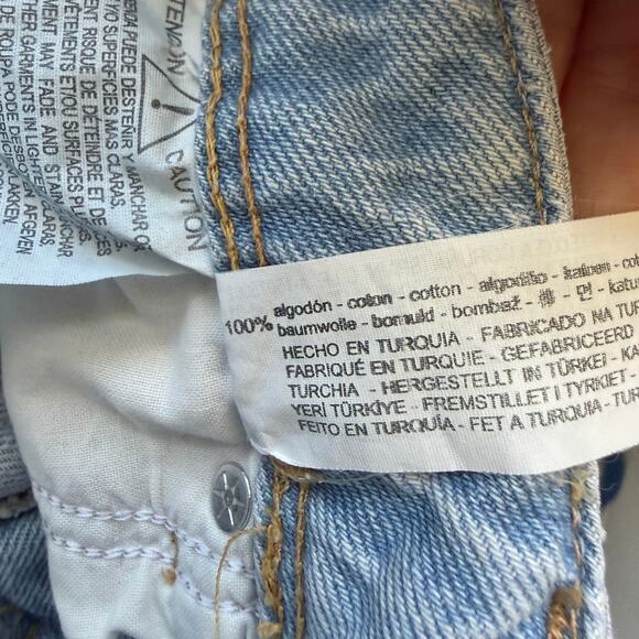 NWT NEW Zara Slim Flare Light Wash Raw Hem Jeans Size 6 - Picture 7 of 7
